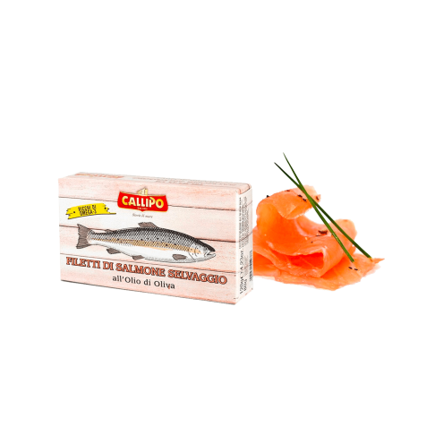 Filetti di Salmone all'Olio di Oliva gr. 120