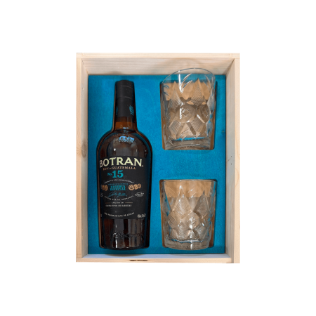 Rum Botran 15 anni Cofanetto con Bicchieri Vintage